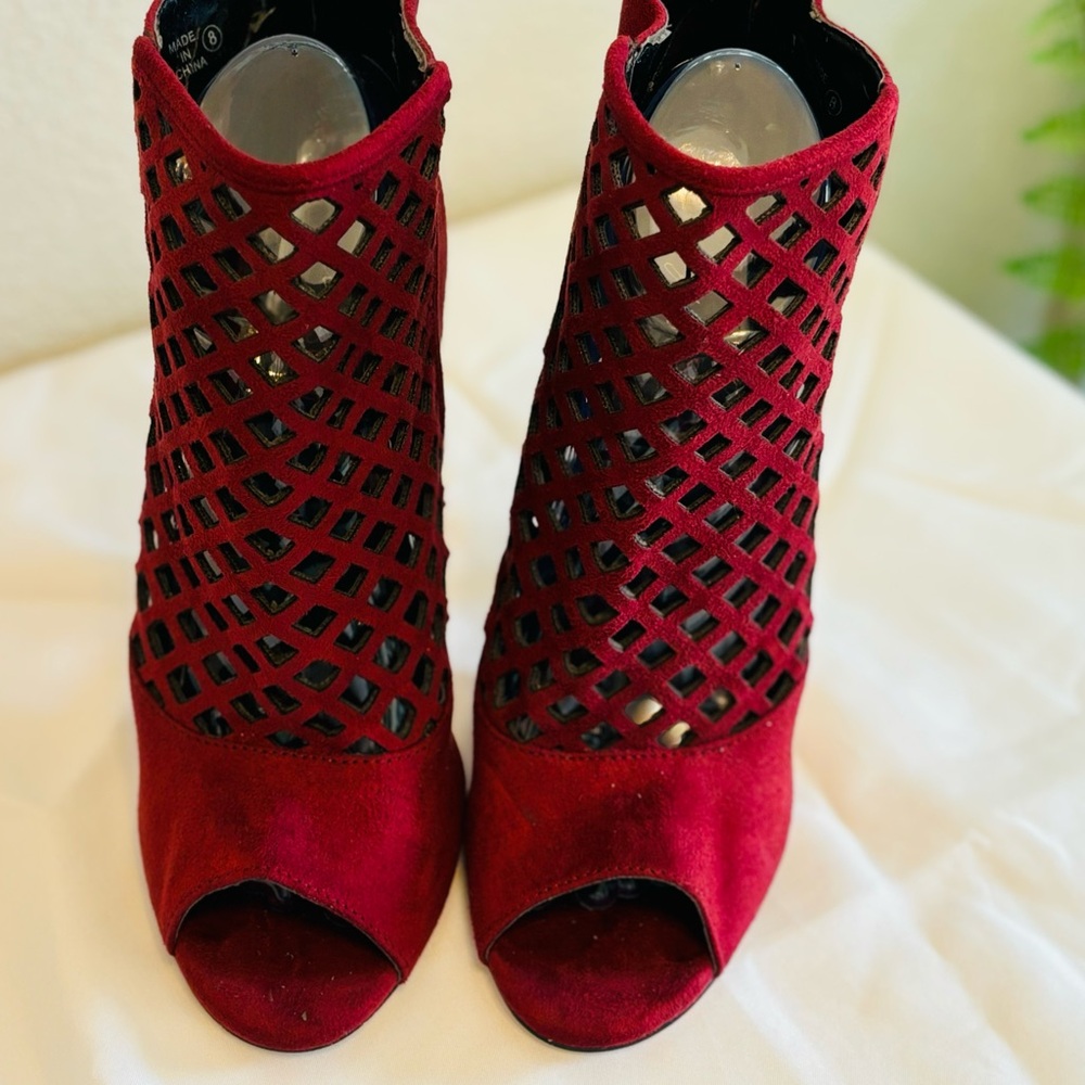 Heart and Soul Brand Burgundy Heeled Booties